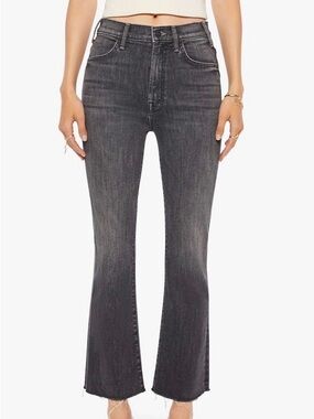 MOTHER The Hustler Ankle Fray
Women's Charcoal Flare Jeans size 27